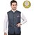 PrintCulture Men Solid Blue Cotton Blend Nehru Jacket