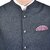 PrintCulture Men Solid Blue Cotton Blend Nehru Jacket