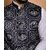 PrintCulture Men Printed Dark Blue Cotton Blend Nehru Jacket