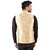 PrintCulture Men Woven Design Beige Cotton Blend Nehru Jacket
