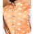 PrintCulture Men Printed Orange Cotton Blend Nehru Jacket