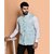 PrintCulture Men Solid Blue Cotton Blend Nehru Jacket