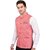 PrintCulture Men Solid Pink Cotton Blend Nehru Jacket