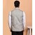 PrintCulture Men Solid Grey Cotton Blend Nehru Jacket