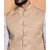 PrintCulture Men Solid Beige Cotton Blend Nehru Jacket