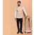 PrintCulture Men Solid Beige Cotton Blend Nehru Jacket