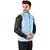 PrintCulture Men Solid Blue Cotton Blend Nehru Jacket