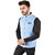 PrintCulture Men Solid Blue Cotton Blend Nehru Jacket