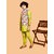 PrintCultr Boys Festive & Party Kurta, Waistcoat and Pyjama Set (Light Green)