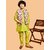PrintCultr Boys Festive & Party Kurta, Waistcoat and Pyjama Set (Light Green)