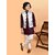 PrintCultr Boys Festive & Party Kurta, Waistcoat and Pyjama Set (Brown)