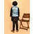 PrintCultr Boys Festive & Party Kurta, Waistcoat and Pyjama Set (Black)