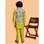 PrintCultr Boys Festive & Party Kurta, Waistcoat and Pyjama Set (Light Green)