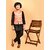 PrintCultr Boys Festive & Party Kurta, Waistcoat and Pyjama Set (Black)