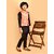 PrintCultr Boys Festive & Party Kurta, Waistcoat and Pyjama Set (Black)