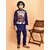 PrintCultr Boys Festive & Party Kurta, Waistcoat and Pyjama Set (Dark Blue)