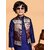 PrintCultr Boys Festive & Party Kurta, Waistcoat and Pyjama Set (Dark Blue)