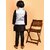 PrintCultr Boys Festive & Party Kurta, Waistcoat and Pyjama Set (Black)