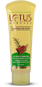 Lotus Herbals Teatreewash Face Wash  with Tea Tree Oil  Cinnamon  Anti Acne  Oil Control  For Oily Skin  150ml