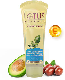 Lotus Herbals Jojobawash Active Milli Capsules Nourishing Face Wash   For All Skin Types  80ml