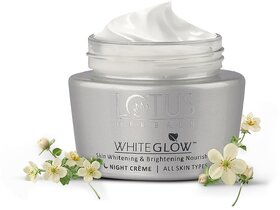Lotus Herbals Whiteglow Skin Whitening  Brightening Nourishing Night Cream, 60G