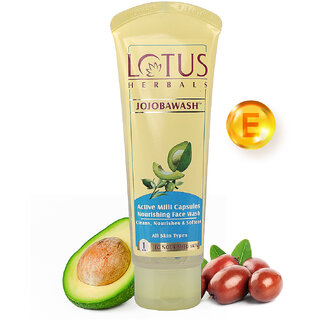 Lotus Herbals Jojobawash Active Milli Capsules Nourishing Face Wash   For All Skin Types  80ml