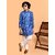 PrintCultr Boys Festive & Party Kurta and Pyjama Set (Blue)