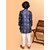 PrintCultr Boys Festive & Party Kurta and Pyjama Set (Dark Blue)