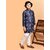 PrintCultr Boys Festive & Party Kurta and Pyjama Set (Dark Blue)