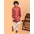 PrintCultr Boys Festive & Party Kurta and Pyjama Set (Red)