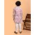 PrintCultr Boys Festive & Party Kurta and Pyjama Set (Pink)
