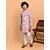 PrintCultr Boys Festive & Party Kurta and Pyjama Set (Pink)