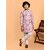 PrintCultr Boys Festive & Party Kurta and Pyjama Set (Pink)