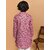 PrintCultr Boys Festive & Party Kurta and Pyjama Set (Pink)