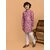 PrintCultr Boys Festive & Party Kurta and Pyjama Set (Pink)