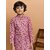 PrintCultr Boys Festive & Party Kurta and Pyjama Set (Pink)