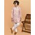 PrintCultr Boys Festive & Party Kurta and Pyjama Set (Pink)