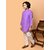 PrintCultr Boys Festive & Party Kurta and Pyjama Set (Purple)
