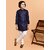 PrintCultr Boys Festive & Party Kurta and Pyjama Set (Dark Blue)