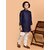 PrintCultr Boys Festive & Party Kurta and Pyjama Set (Dark Blue)