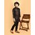 PrintCultr Boys Festive & Party Kurta and Pyjama Set (Black)