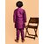 PrintCultr Boys Festive & Party Kurta and Pyjama Set (Purple)
