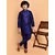 PrintCultr Boys Festive & Party Kurta and Pyjama Set (Dark Blue)