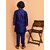 PrintCultr Boys Festive & Party Kurta and Pyjama Set (Dark Blue)