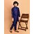PrintCultr Boys Festive & Party Kurta and Pyjama Set (Dark Blue)