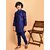PrintCultr Boys Festive & Party Kurta and Pyjama Set (Dark Blue)