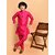 PrintCultr Boys Festive & Party Kurta and Pyjama Set (Pink)