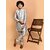 PrintCultr Boys Festive & Party Kurta and Pyjama Set (Silver)