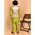 PrintCultr Boys Festive & Party Kurta, Waistcoat and Pyjama Set (Green)