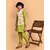 PrintCultr Boys Festive & Party Kurta, Waistcoat and Pyjama Set (Green)